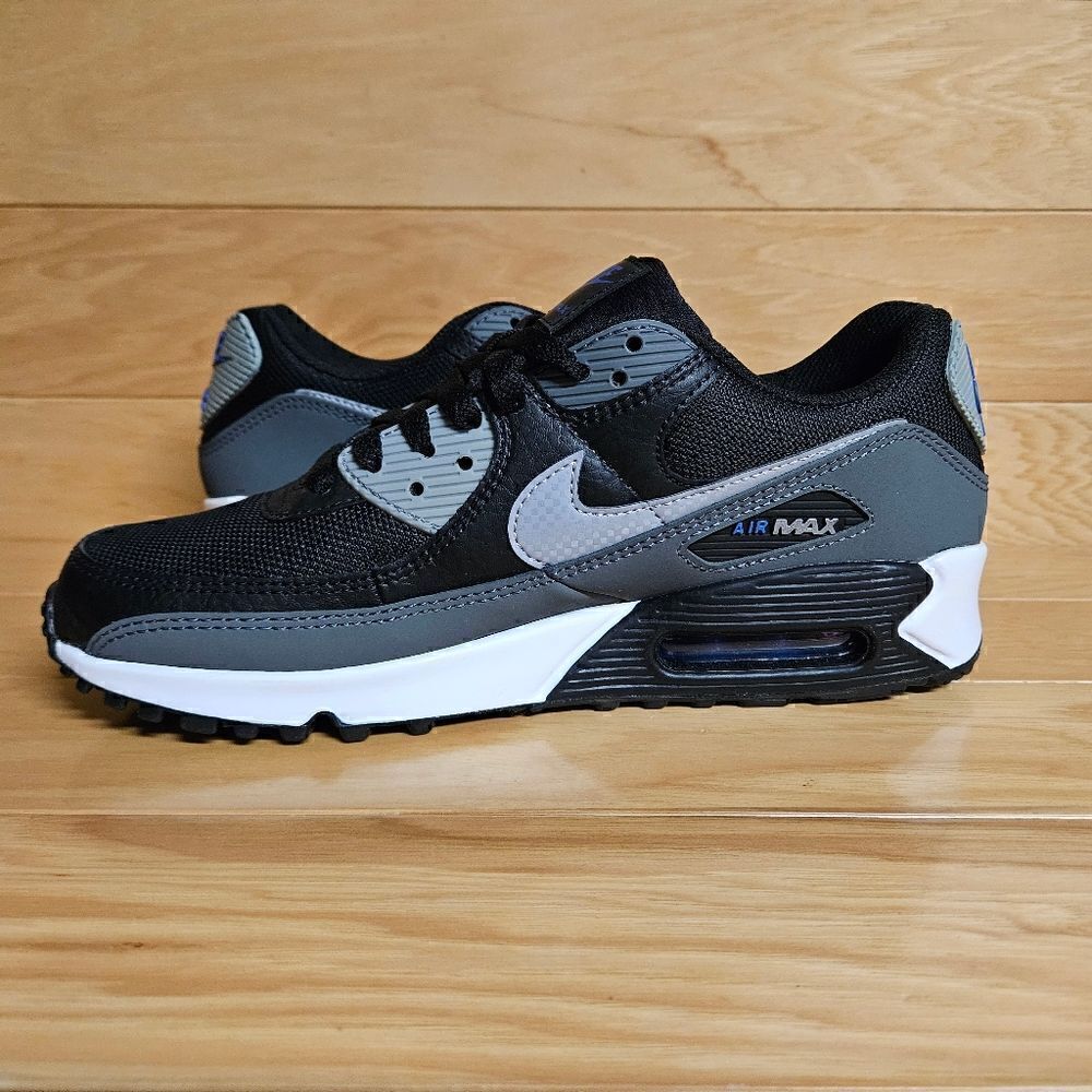 Nike Air Max 90 Black Reflective Silver Iron Grey Mens Running Shoe DM9102-002 - Picture 8 of 12